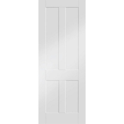 XL Joinery Internal White Primed Victorian Shaker Fire Door1981 X 686 X 44mm (27") from B&Q