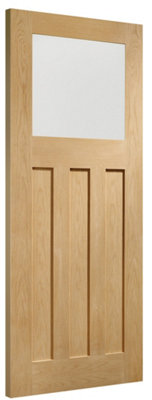 Xl Joinery Internal Oak Pre-Finished Dx Door With Obscure Glass1981 X 762 X 35mm (30") from B&Q