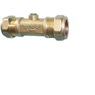 Plumbright Double Check Valve 28mm (Brass) Dzr from B&Q