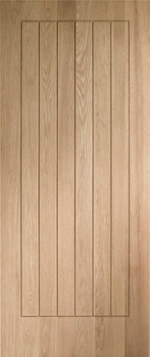 XL Joinery: XL Joinery Internal Solid Oak Suffolk Statement Door  - 1981 x 838 x 35mm (33")