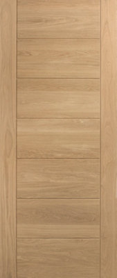 Xl Joinery Internal Solid Oak Palermo Statement Door 1981 X 762 X 35mm (30") from B&Q