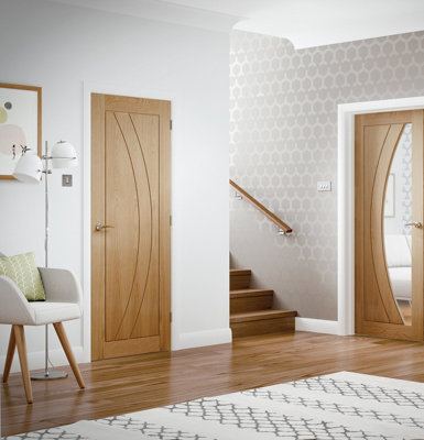 Xl Joinery Internal Salerno Oak Pre-Finished Fire Door 1981 X 762 X 44mm (30") from B&Q