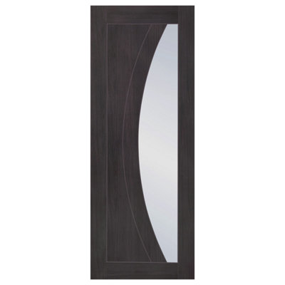 Xl Joinery Internal Laminate Umber Grey Salerno Door With Clear Glass 2040 X 826 X 40mm from B&Q