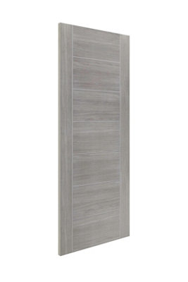 Xl Joinery Internal Laminate White Grey Palermo Door1981 X 686 X 35mm (27") from B&Q