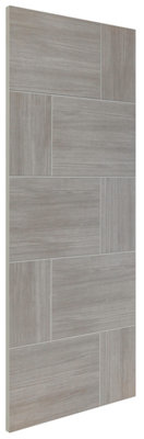 Xl Joinery Internal Laminate White Grey Ravenna Door1981 X 838 X 35mm (33") from B&Q