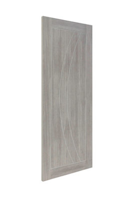 Xl Joinery Internal Laminate White Grey Salerno Door1981 X 610 X 35mm (24") from B&Q