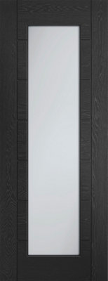 Internal Black Fully-Glazed Door With Clear Glass1981 X 610 X 35mmPalermoXl Joinery from B&Q
