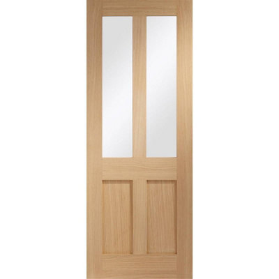 XL Joinery Internal Oak Pre-Finished Malton Shaker With Clear Glass1981 X 838 X 35mm (33") from B&Q