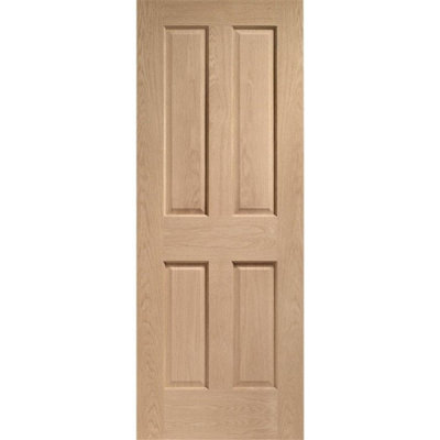 XL Joinery Internal Oak Pre-Finished Victorian 4 Panel Fire Door2040 X 726 X 44mm from B&Q