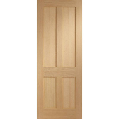 XL Joinery Internal Oak Pre-Finished Victorian Shaker 4 Panel1981 X 686 X 35mm (27") from B&Q