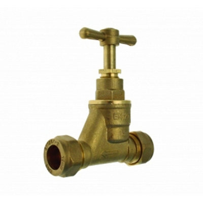 Plumbright Compression Stop Tap 42mm Dzr from B&Q