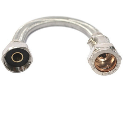 Plumbright Compression X Compression Nut Flexible Hose 22mm X 22mm300mm (Braided Single) Jl2222-30 from B&Q
