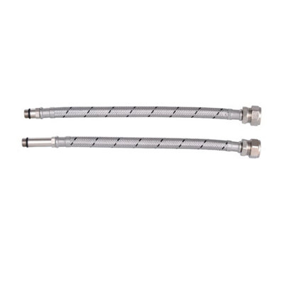 Plumbright Compression X Monobloc Flexible Hose 15mmxm12"300mm (Braided Pair) Jl1512-30-M12 from B&Q