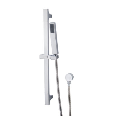 Iflo Wall Riser Rail Kit With Square Shower Headset from B&Q