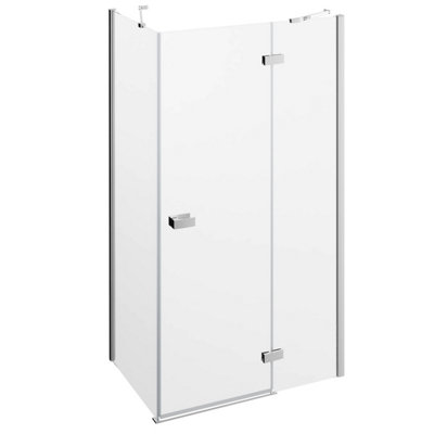 Iflo Kilfane 800mm 8mm Semi Frameless Hinge & Inline Side Panel from B&Q