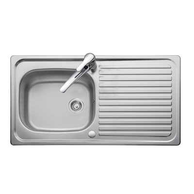 Iflo Stainless Steel 1 Taphole Kitchen Sink 1.0 BowlReversible from B&Q