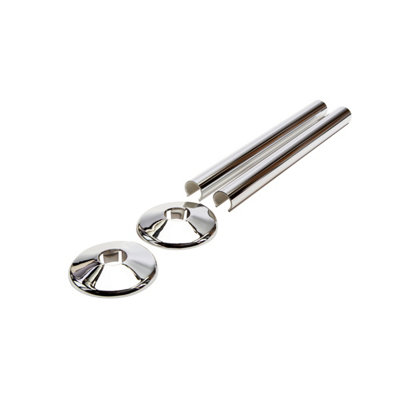 Talon Snappit Chrome Radiator Pipe Covers And Collars 200mm Acsnc/k2 from B&Q