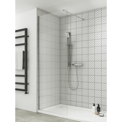 Iflo Aira Wet Room Shower Panel 900mm from B&Q