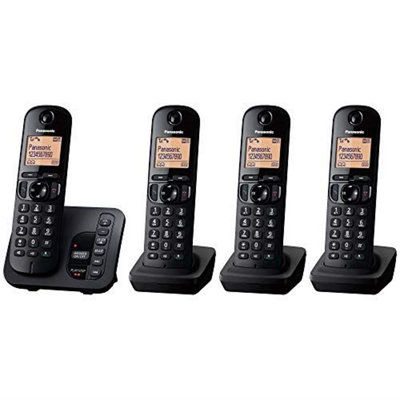 Panasonic Dect Cordless Phone, Easy-To-Read Backlit Display, (Pack Of 4), Kx-Tgc224Eb