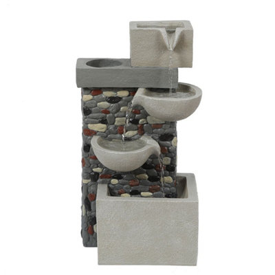 GardenKraft Classic Pebbles Cascading Water Feature from B&Q