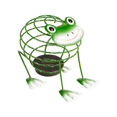 GardenKraft Solar Powered Light-Up Frog Garden Feature from B&Q