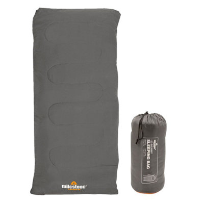 Milestone Camping Single Envelope Insulated Sleeping Bag from B&Q