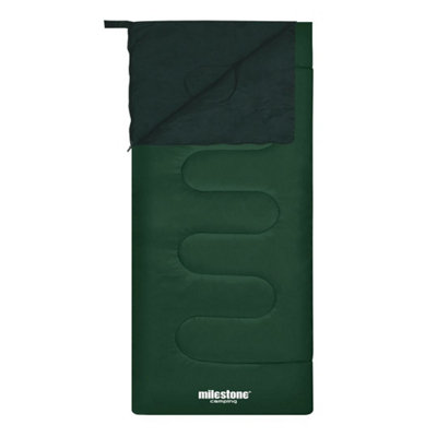 Milestone Camping Single Envelope Insulated Sleeping Bag from B&Q