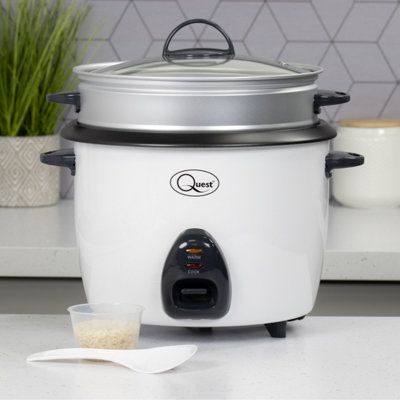 Quest White 2-In-1 Rice Cooker & Food Steamer - Capacity (White) 1.5L