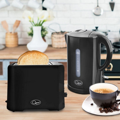 Quest 34059 Black 1.7L Kettle & 2-Slice Toaster Set from B&Q