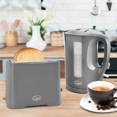 Quest 34079 Grey 1.7L Kettle & 2-Slice Toaster Set from B&Q