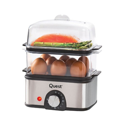 B&Q -  2-Tier Stainless Steel Egg Boiler  & Food Steamer