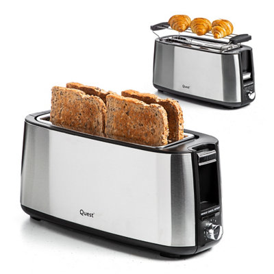 Quest 4 Slice Toaster With Long Slots from B&Q