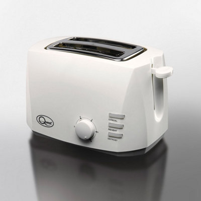 Quest 2 Slice Toaster With Extra Wide SlotsWhite from B&Q