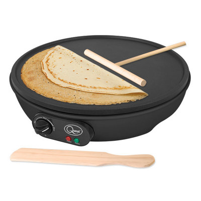 Quest 35540 Electric Pancake & Crepe Maker - Extra Large Cooking Surface - Non Stick, Easy To Clean - Includes Utensils