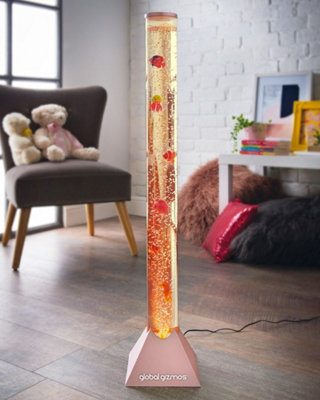 Global Gizmos Standing Fish Bubble LampRose Gold Base from B&Q