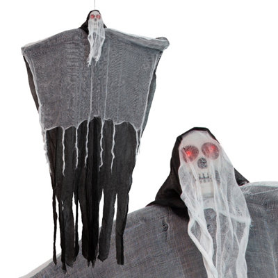 Global Gizmos Hanging Ghoul Halloween Decoration / Light & Sound Effects / Adjustable Arms / Motion Sensor from B&Q