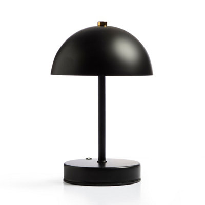 Global Gizmos 25Cm Mushroom Table LampBlack from B&Q
