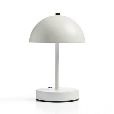 Global Gizmos 25Cm Mushroom Table LampWhite from B&Q