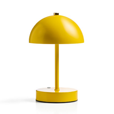 Global Gizmos 25Cm Mushroom Table LampYellow from B&Q