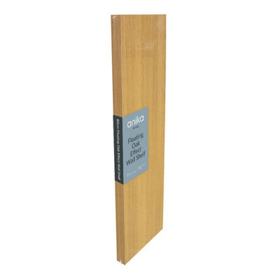 Anika Oak Effect 80Cm Floating Shelf from B&Q