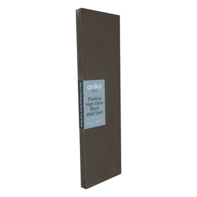 B&Q -  Black 80Cm Floating Shelf