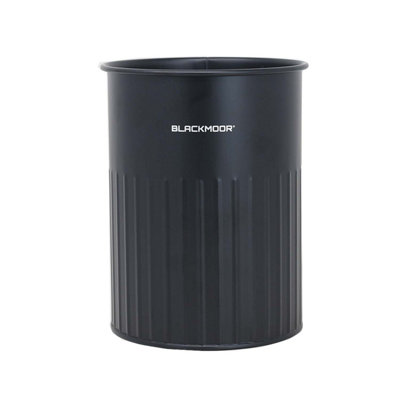 Utensils Holder Ribbed Metal Black Kitchen Cutlery Organizer Storage Caddy Pot from B&Q