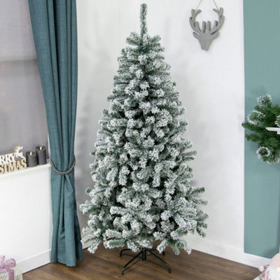 The Christmas Workshop 72069 6Ft Snowy Cone Artificial Christmas Tree from B&Q
