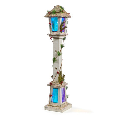 The Christmas Workshop Iridescent Led Lamp Post from B&Q
