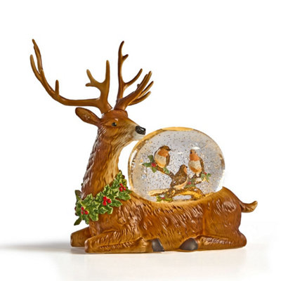 The Christmas Workshop Reindeer Snow Globe from B&Q