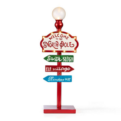 B&Q -  'welcome To The North Pole' Led Sign