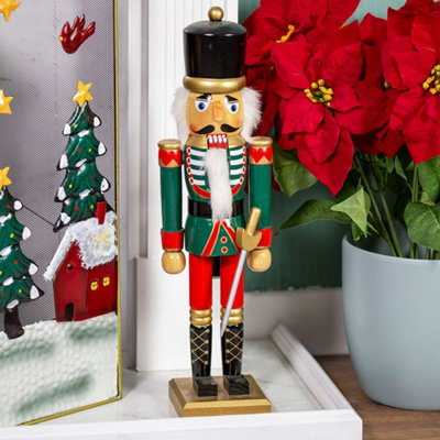 The Christmas Workshop 81560 50Cm Tall Wooden Nutcracker Soldier from B&Q