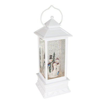 The Christmas Workshop Led Snowman Lantern from B&Q