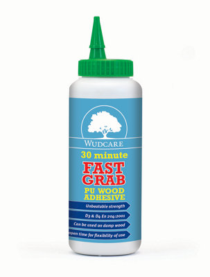 Wudcare Fast Grab 30 Minute Pu Wood Adhesive 500Ml from B&Q