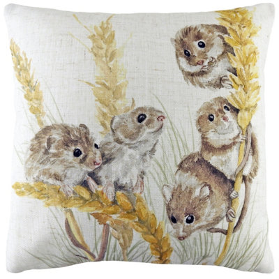 Evans Lichfield Woodland Field Mice Polyester Filled Cushion from B&Q